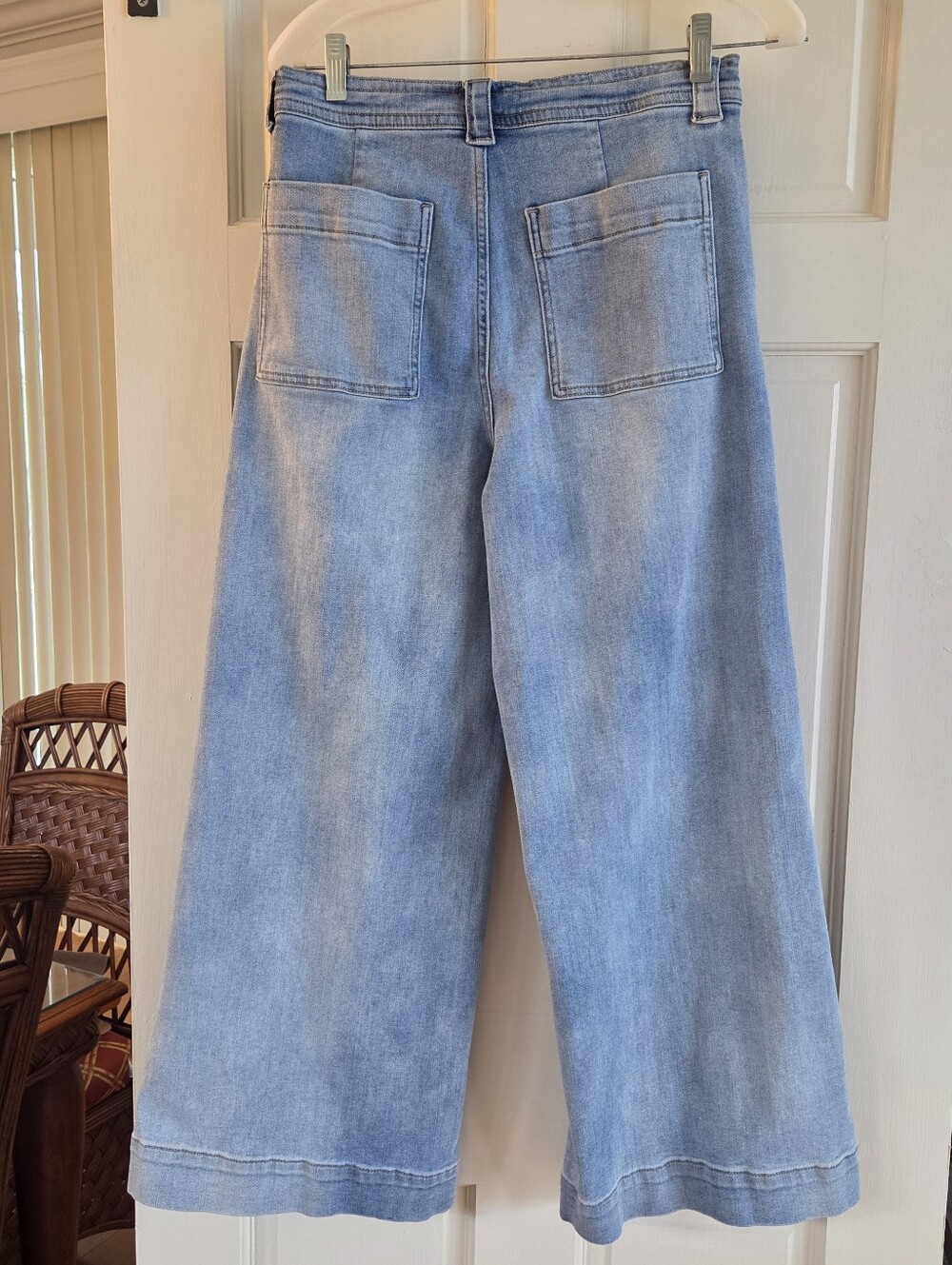 Miou Muse wide leg jeans tie waist sz medium P4880 - Picture 3 of 12